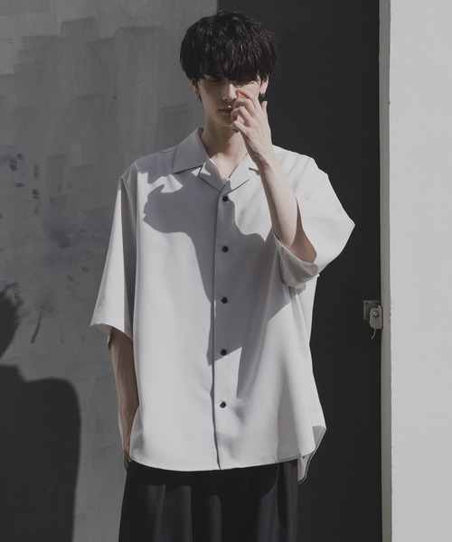 「remer」 半袖シャツ MEDIUM ライトグレー メンズ_画像6