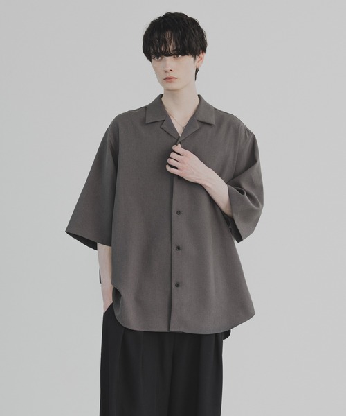 「remer」 半袖シャツ MEDIUM ライトグレー メンズ_画像8