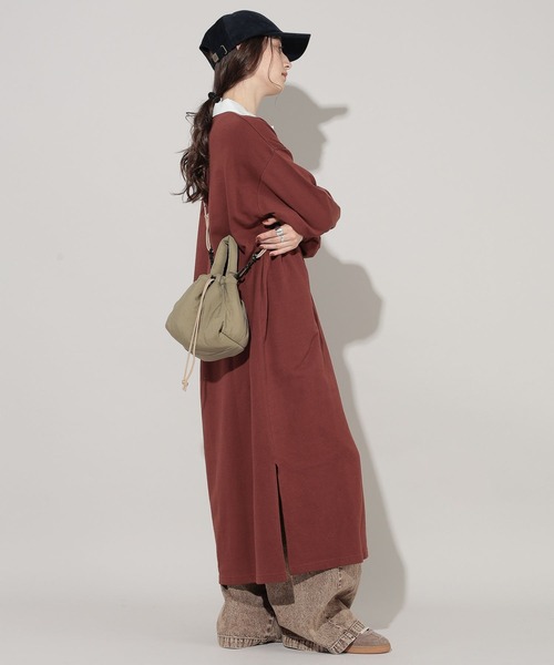 「GEORGE'S」 長袖ワンピース MEDIUM ネイビー レディース_画像8