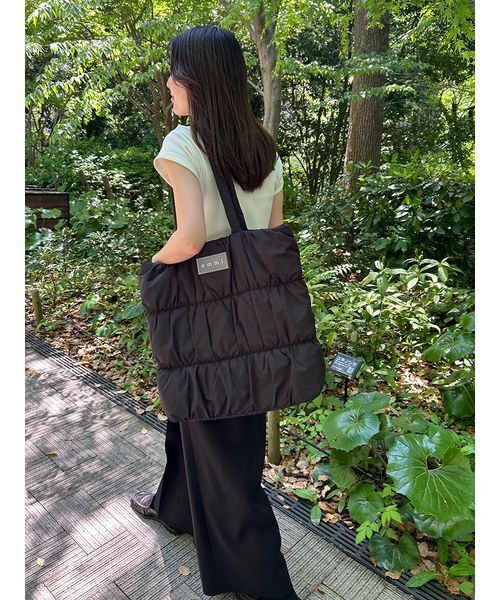 トートバッグ eco emmiロゴパデットトートバッグ レディースの画像
