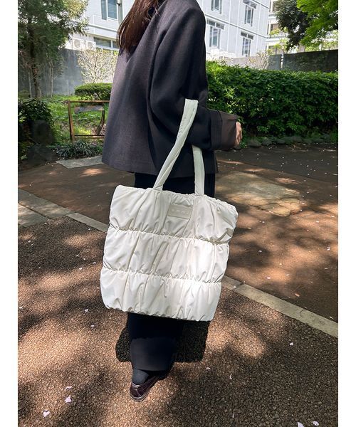トートバッグ eco emmiロゴパデットトートバッグ レディースの画像