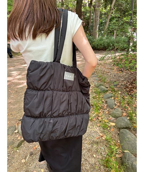 トートバッグ eco emmiロゴパデットトートバッグ レディースの画像