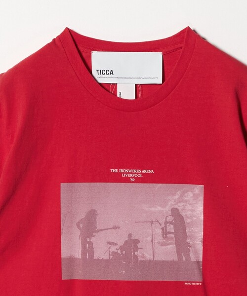 tシャツ 「TICCA」バンド プリント Tシャツ レディースの画像