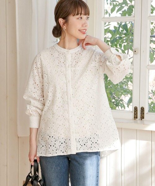 「URBAN RESEARCH Sonny Label」 長袖ブラウス FREE オフホワイト レディース_画像4