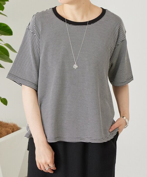 BEARDSLEY（ビアズリー） tシャツ 半袖 サイドフリンジニットTee