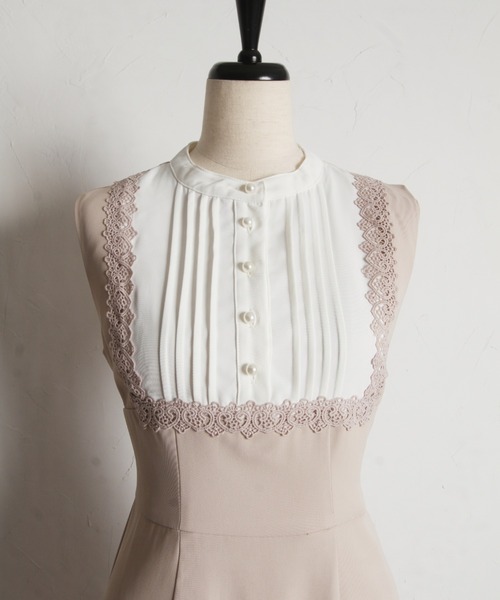 「tocco closet」 ノースリーブワンピース M ネイビー レディース_画像3