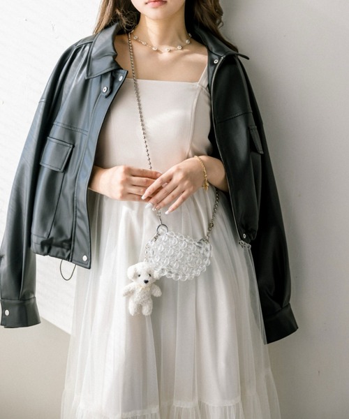 「OLIVE des OLIVE」 キャミソールワンピース MEDIUM アイボリー レディース_画像8