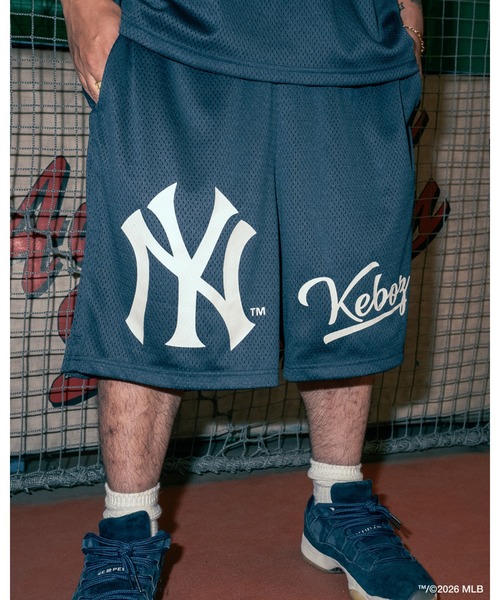 KEBOZ（ケボズ） tシャツ × MLB NEW YORK YANKEES MESH TEE メンズ