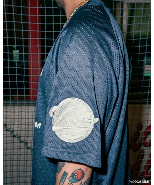 KEBOZ（ケボズ） tシャツ × MLB NEW YORK YANKEES MESH TEE メンズ