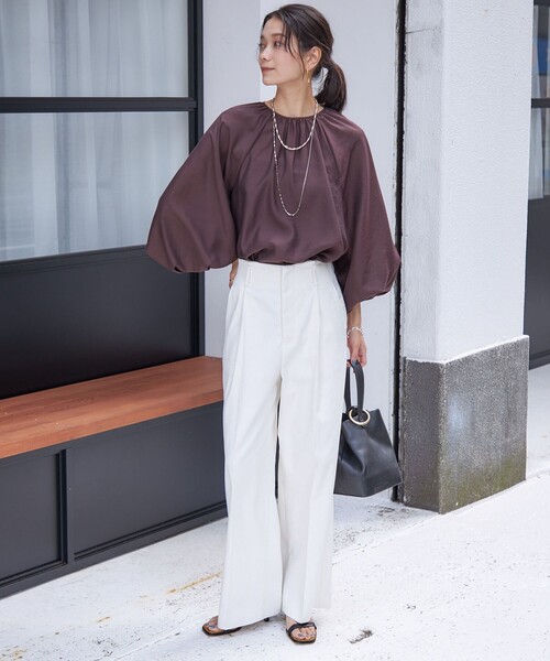 「SHIPS」 パンツ 38 グレー レディース_画像6