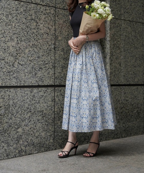 「HUIT bouquet」 フレアスカート M グレー レディース_画像6
