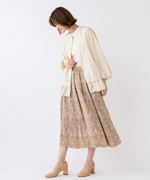 Sono スカート 「SONO/ソーノ」マーブルジャガード タックギャザー  