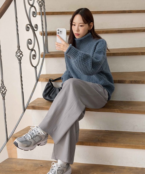 グレー ニットセーター G20919C00018 XXL ニット セーター チャンキーニットプルオーバー レディース : ZOZOTOWN