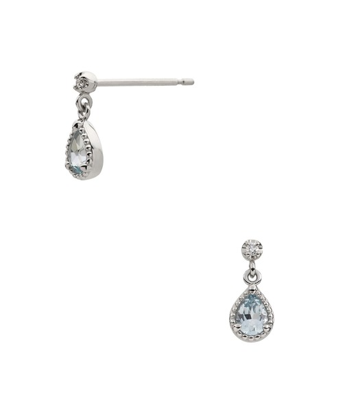 VENDOME AOYAMA（ヴァンドーム青山） ピアス プラチナ ドロップ ブルー