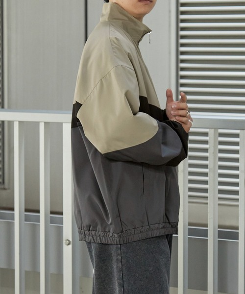 Anchor Smith ブルゾン アウター ビッグシルエット切り替えバイカラー