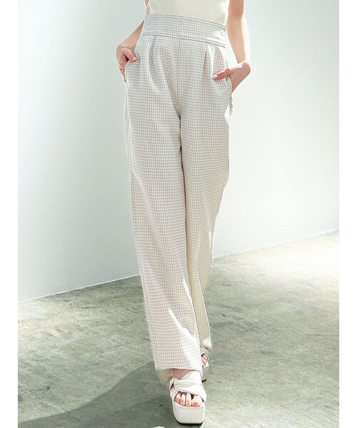 nagonstans ギンガムチェックストレートパンツS BEAUTY&YOUTH UNITED ARROWS（ビューティーアンドユース