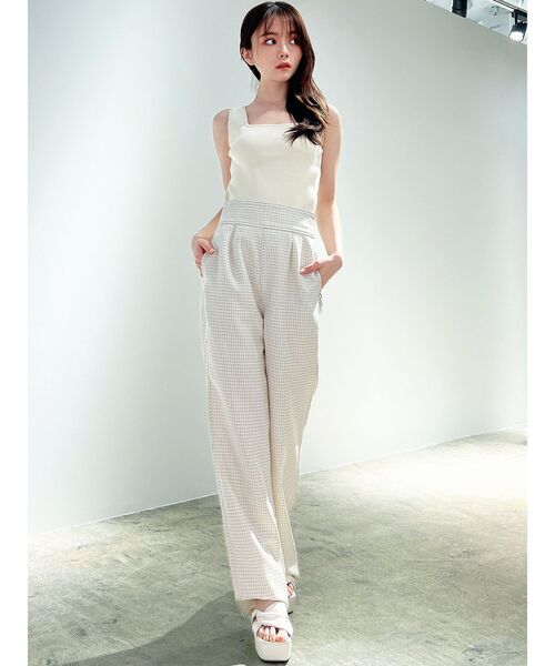 nagonstans ギンガムチェックストレートパンツS BEAUTY&YOUTH UNITED ARROWS（ビューティーアンドユース