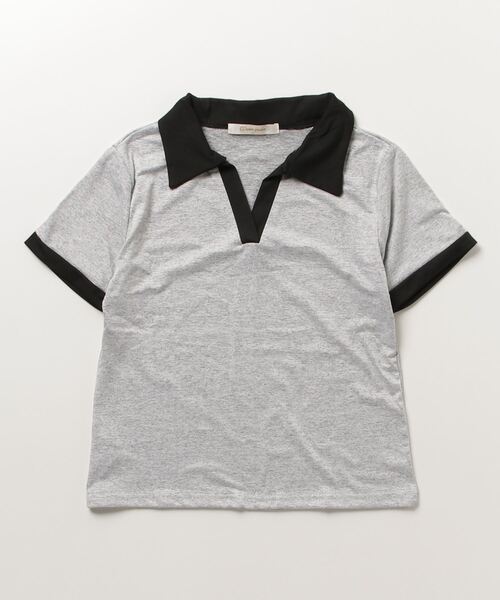 レディース ポロシャツ 半袖 黒/グレー ポロシャツ 通販ポロシャツ レディース 半袖 tシャツ カットソー