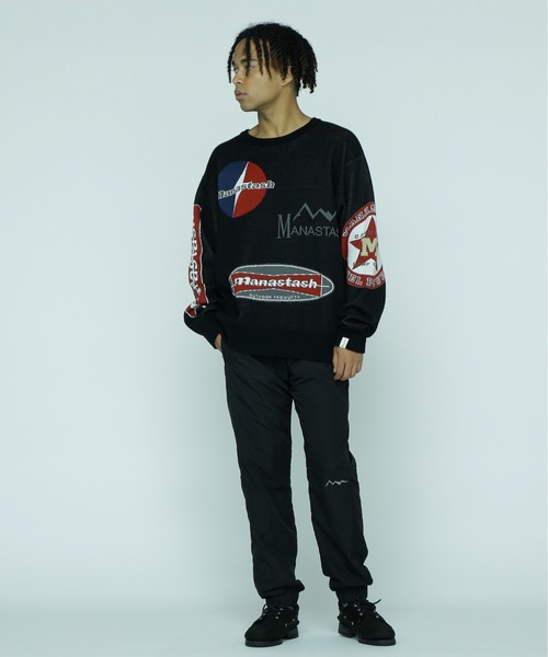 セーター ニット MANASTASH/マナスタッシュ/MULTI CLASSIC LOGO CREWNECK KNIT メンズ レディース