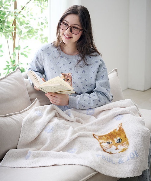 PAUL & JOE 猫顔プリント ルームウェア⭐︎M〜L新品未使用タグ付き PAUL & JOE 猫顔プリント ルームウェア⭐︎M〜L新品未使用タグ