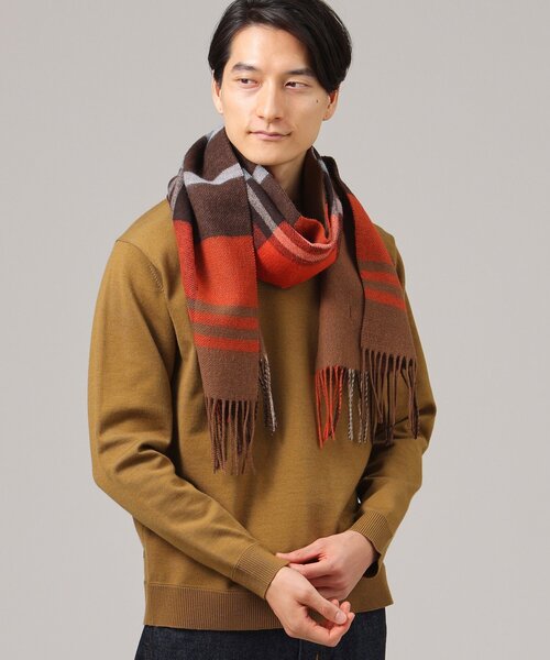 THE TOÉ マフラー ブラウン 楽天市場】【洋服の青山】レディース 秋冬 ブラウン系 チェック柄