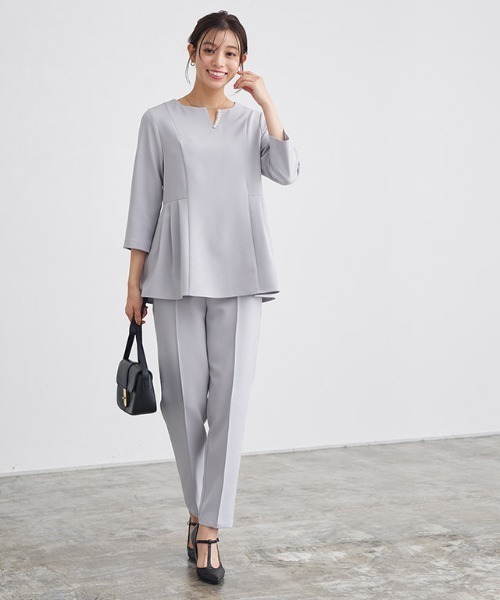 PENTY'S セットアップ Pierrot セットアップ キーネックパールブラウスセットアップ