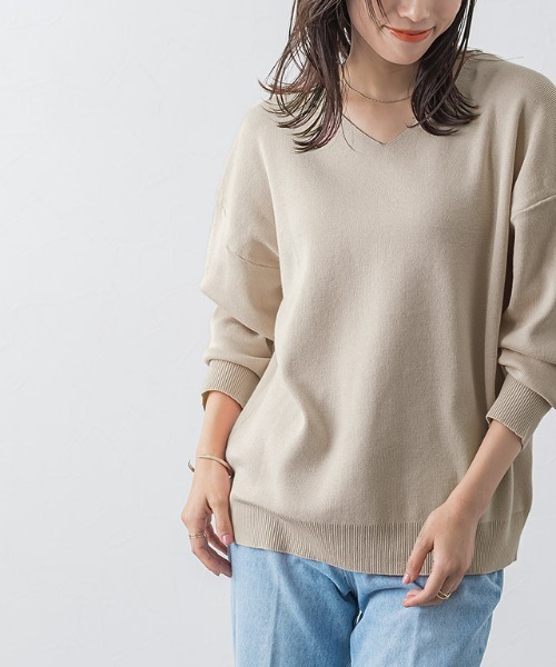 Pierrot（ピエロ） ニット セーター Vネックニットプルオーバー