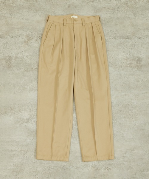 And A チノパン アンドエー / TWO TUCK TAPERED WIDE CHINO