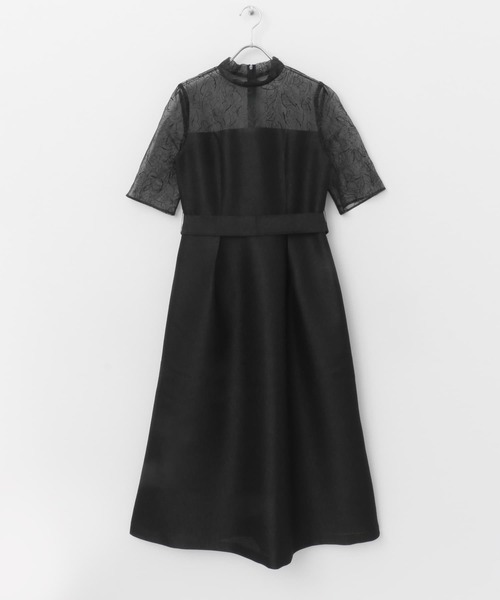 ワンピース kaene ラメジャガードコンビドレス : ZOZOTOWN Yahoo