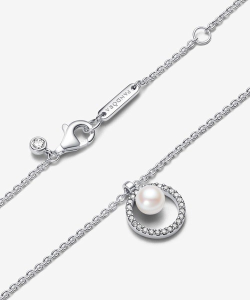 PANDORA（パンドラ） ネックレス パール ＆ パヴェ コリエ ネックレス
