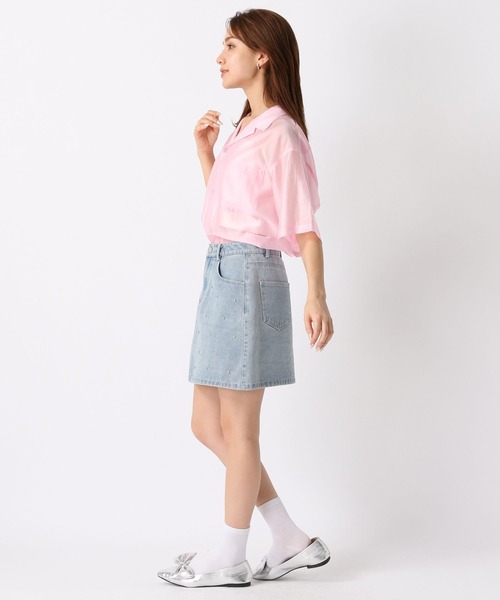 FOREVER21 デニムスカート 「2024SS」キラキラデニムミニ