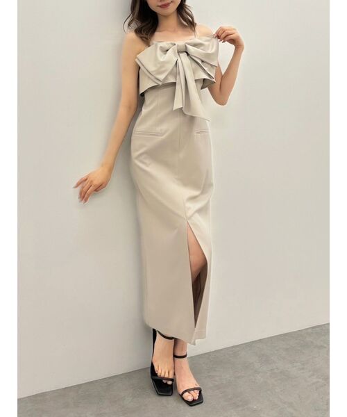 dazzlin（ダズリン） ワンピース リボンデザインIラインワンピース