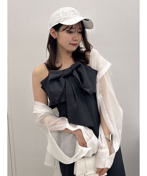 dazzlin リボンＩラインワンピース dazzlin ワンピース リボンデザインIラインワンピース