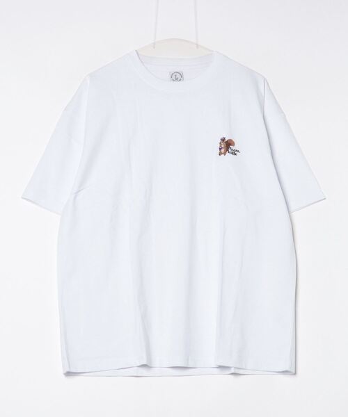 tシャツ 「unisex」アニマル サガラ刺繍 ワンポイントTシャツ / ワン