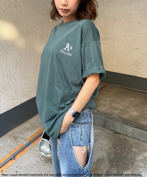 tシャツ 「MLB」Handｗritten styleロゴTシャツ レディース メンズ BACK TO THE FIELD tシャツ 「MLB」Handwritten styleロゴT
