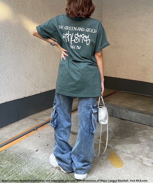 tシャツ 「MLB」Handｗritten styleロゴTシャツ レディース メンズ BACK TO THE FIELD tシャツ 「MLB」Handwritten styleロゴT