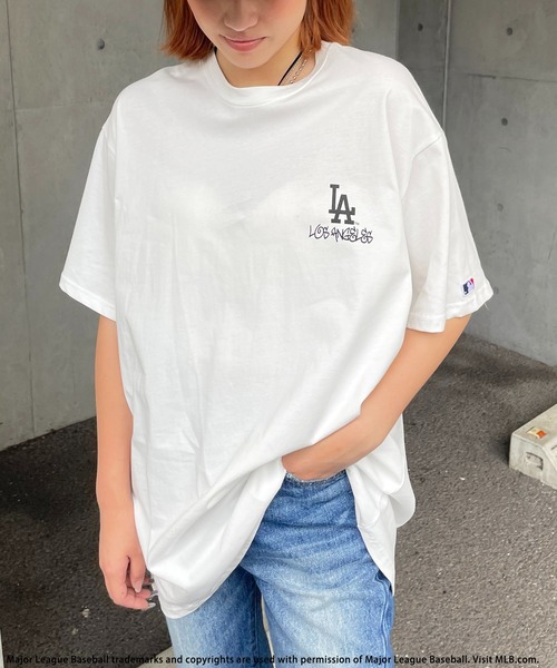 tシャツ 「MLB」Handｗritten styleロゴTシャツ レディース メンズ BACK TO THE FIELD tシャツ 「MLB」Handwritten styleロゴT