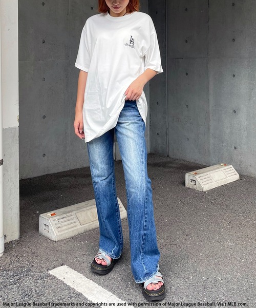 tシャツ 「MLB」Handｗritten styleロゴTシャツ レディース メンズ BACK TO THE FIELD tシャツ 「MLB」Handwritten styleロゴT