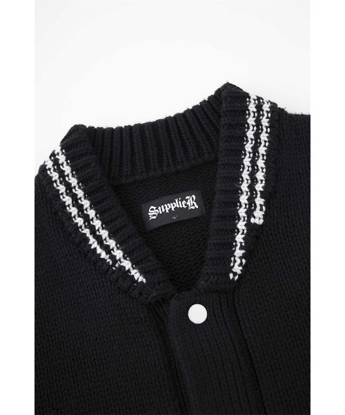 supplier スタジャン SUPPLIER スタジャン スタジアムジャケット｜SR Logo Knit