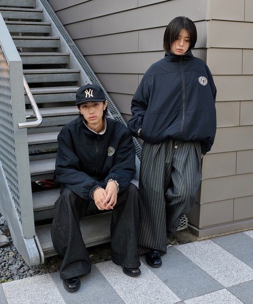 一度着用しております。片面ボアのリバーシブルアウターです。 kutir ブルゾン アウター 2way REVERSIBLE NYLON BOA BLOUSON