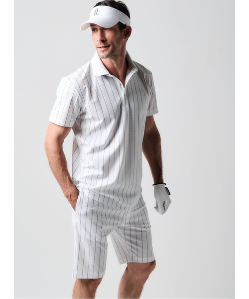 1piu1uguale3 GOLF×Girolamo LOGO POLO WH 1piu1uguale3 GOLF×Girolamo LOGO POLO WH 1 piu 1 uguale 3（ウノピゥ