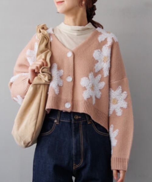 ニット セーター プレイフルフラワーニット レディース flower（ファッション） ニット セーター プレイフルフラワー