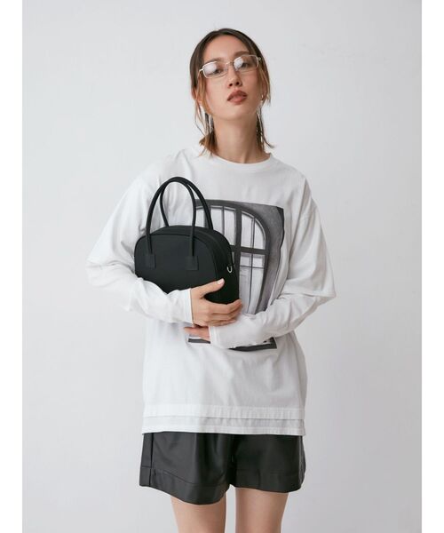 Ungrid  ルミネ限定 フォトプリントロングスリーブTee Ungrid（アングリッド） tシャツ フォトプリントレイヤードロング