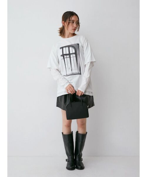 Ungrid（アングリッド） tシャツ フォトプリントレイヤードロング
