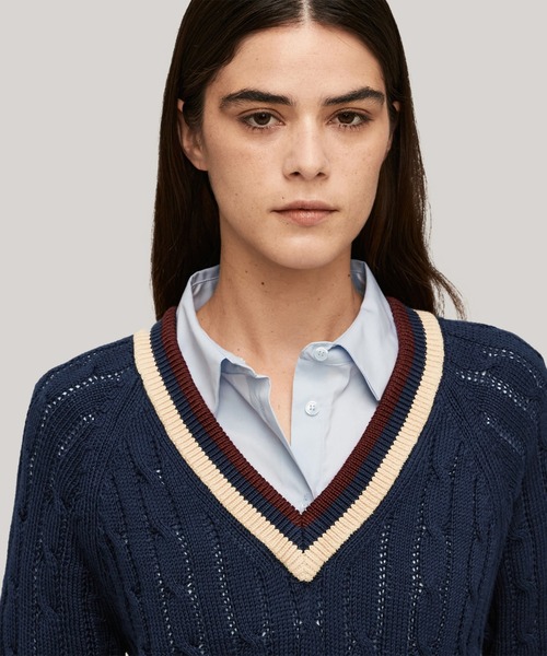 TOMMY JEANS（トミー・ジーンズ） ニット セーター バーシティケーブル