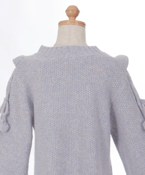 axes femme ワンピース フラワー刺繍ニットワンピース キッズ