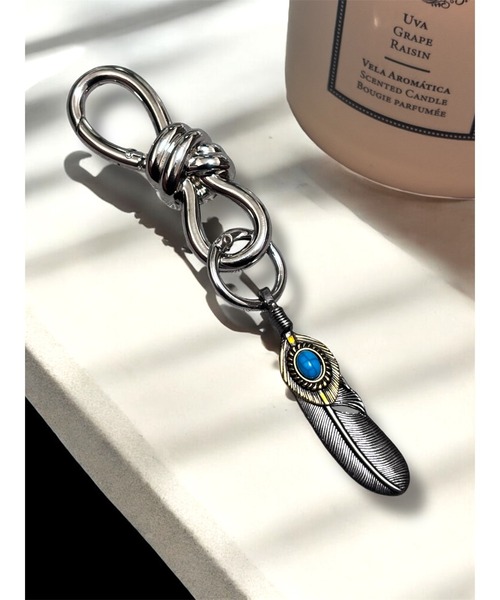 GIVENCHY カラビナ型キーホルダー☆キーリング☆紺色系☆袋付き 1004ST キーホルダー リボン型 カラビナ キーリング : ZOZOTOWN