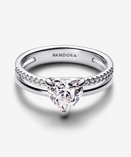 PANDORA（パンドラ） 指輪 リング ダブル バンド ハート リング