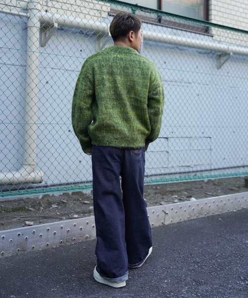セーター ニット シャギーミックスクルービッグニット メンズ