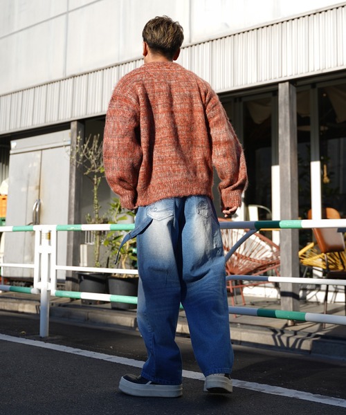 セーター ニット シャギーミックスクルービッグニット メンズ